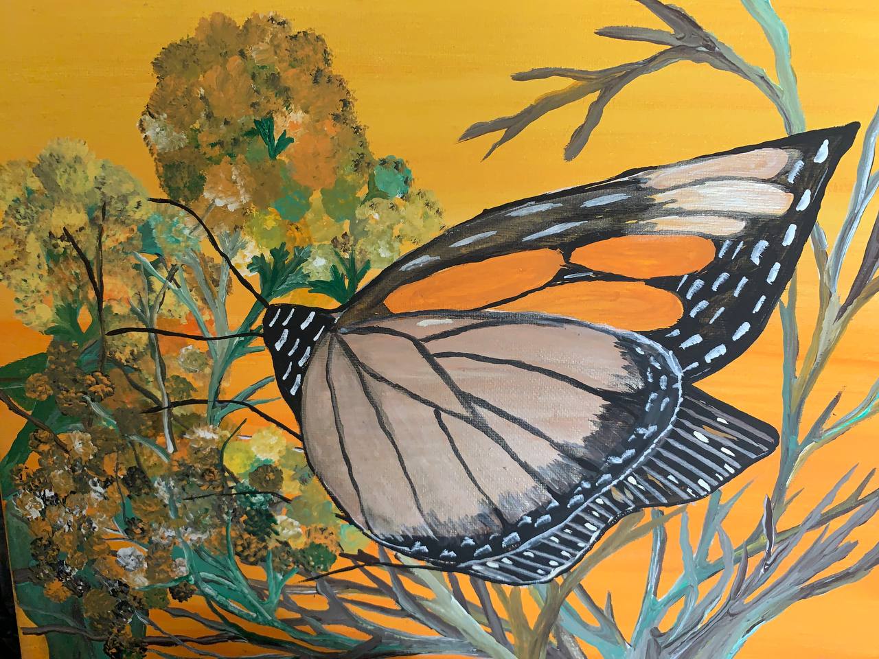Monarch butterfly painting